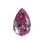 0.16 Carat Fancy Vivid Purplish Pink Pear Diamond VS2 GIA