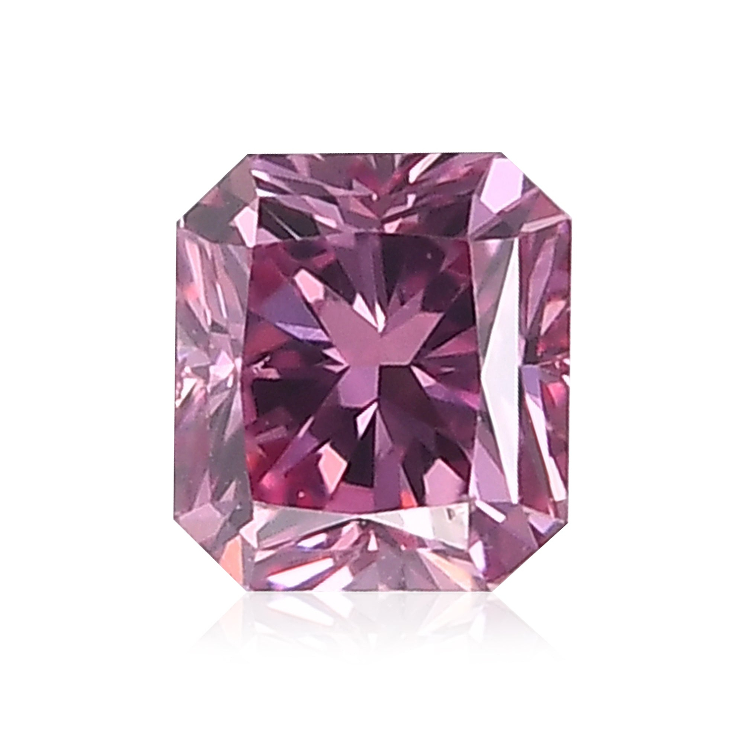 0.23 Carat Fancy Vivid Purplish Pink Radiant Diamond SI1 GIA