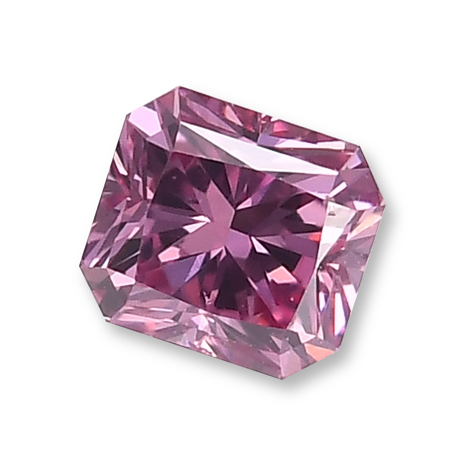 0.23 Carat Fancy Vivid Purplish Pink Radiant Diamond SI1 GIA