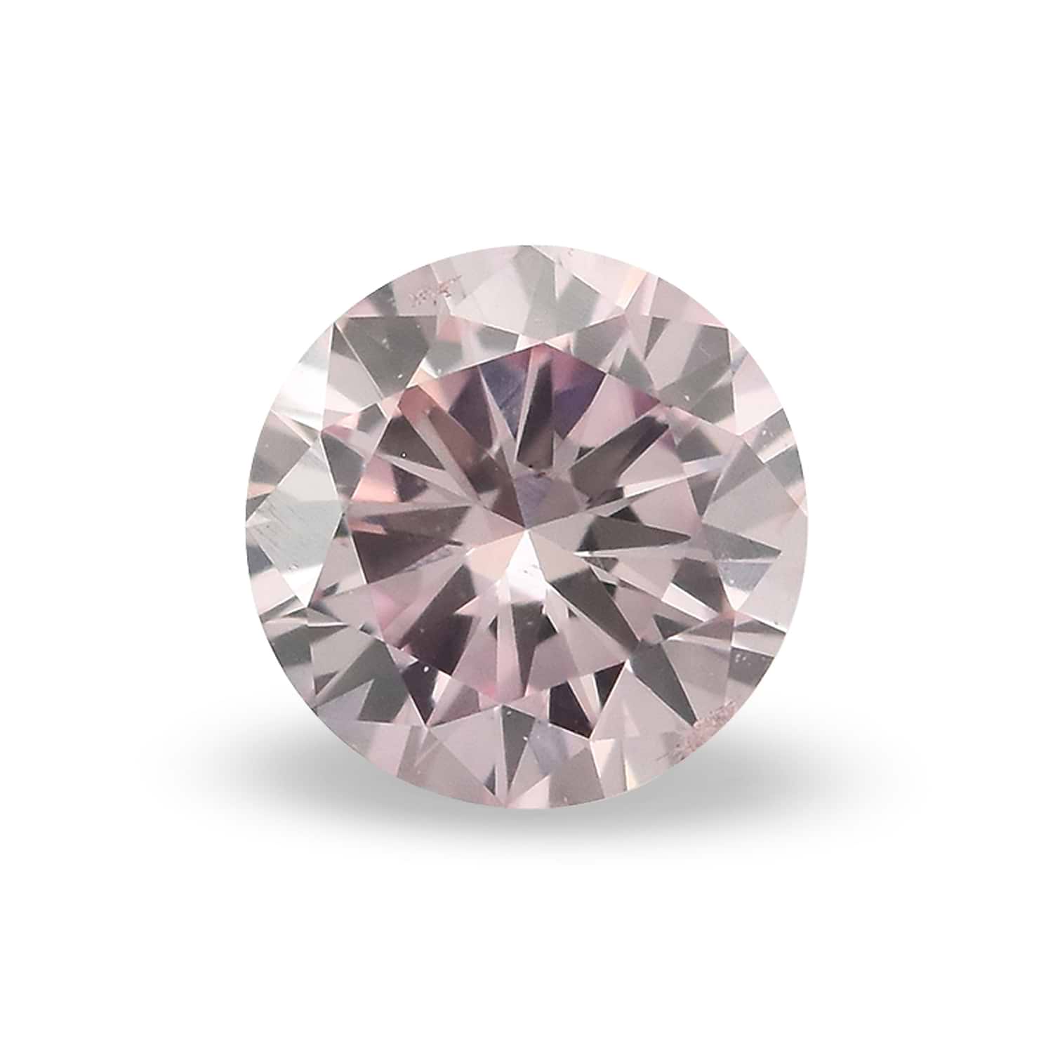0.16 Carat Fancy Pink Round Brillant Diamond SI2 GIA