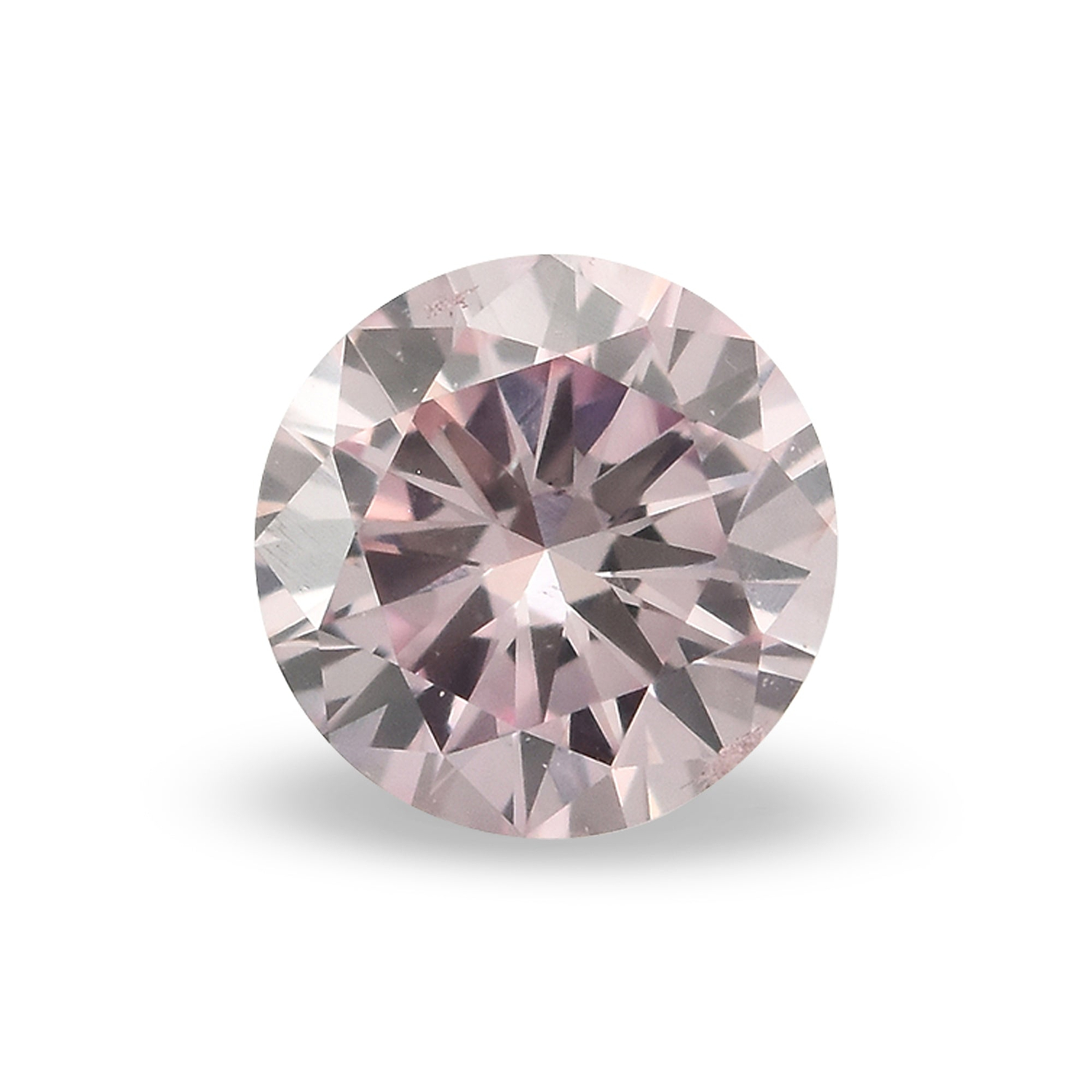 0.16 Carat Fancy Pink Round Brillant Diamond SI2 GIA