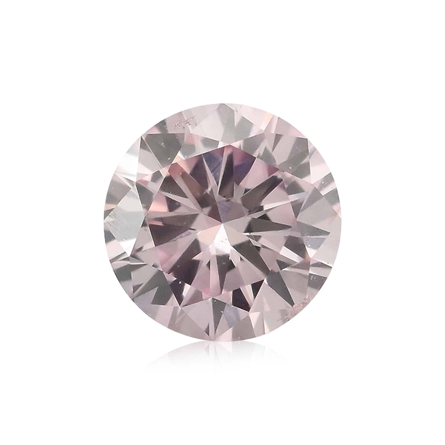 0.16 Carat Fancy Pink Round Brillant Diamond SI2 GIA