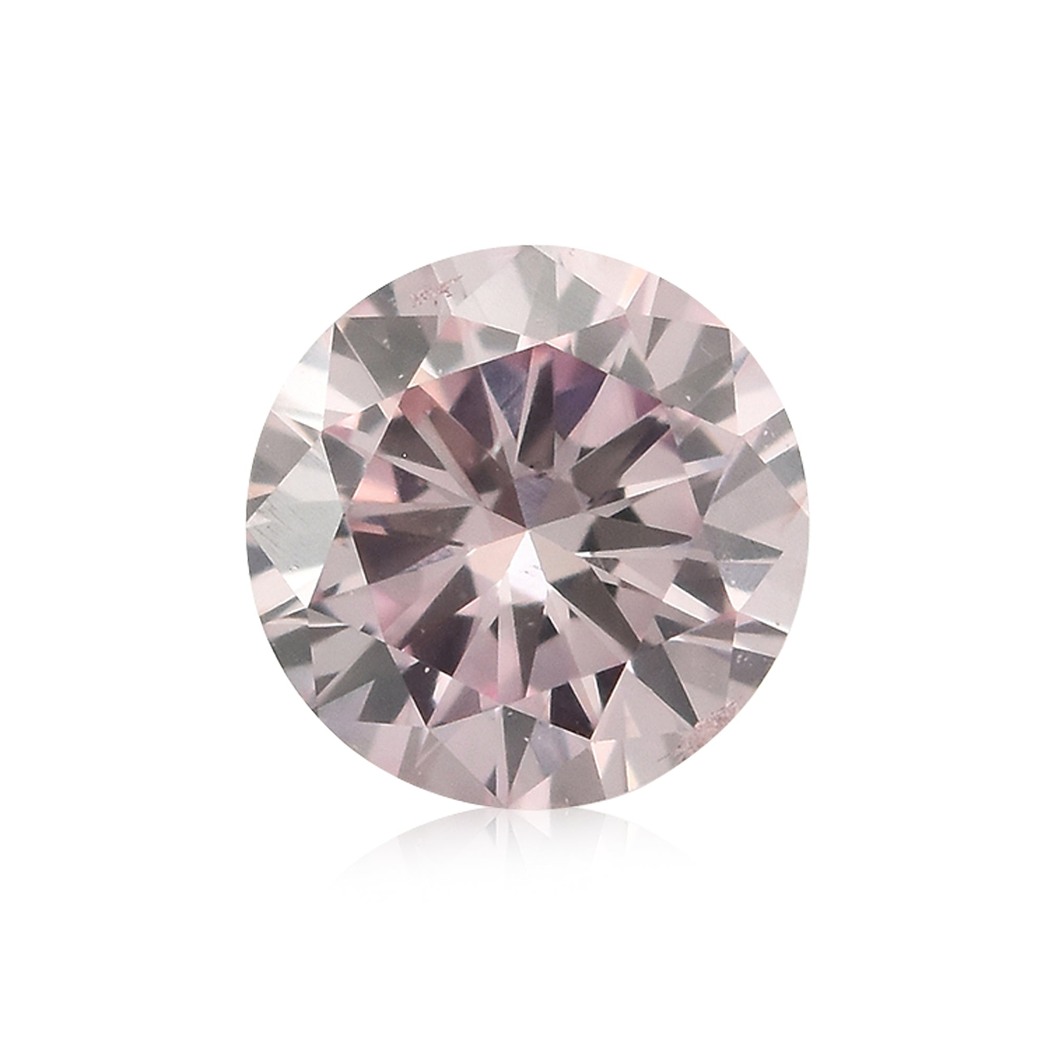0.16 Carat Fancy Pink Round Brillant Diamond SI2 GIA