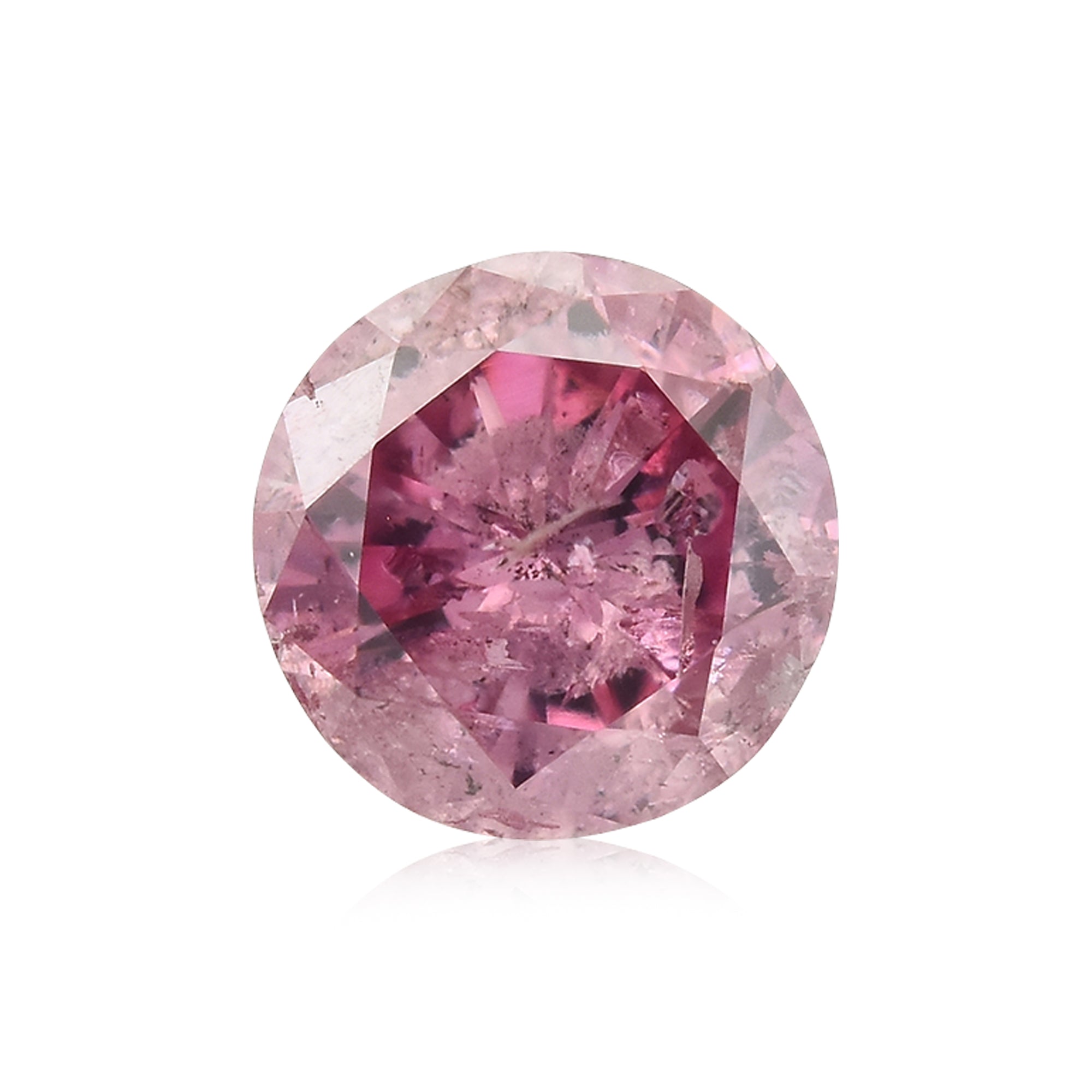 2024激安通販 0.23 Carat Brillant Round Pink Purplish Intense Fancy ダイヤモンド