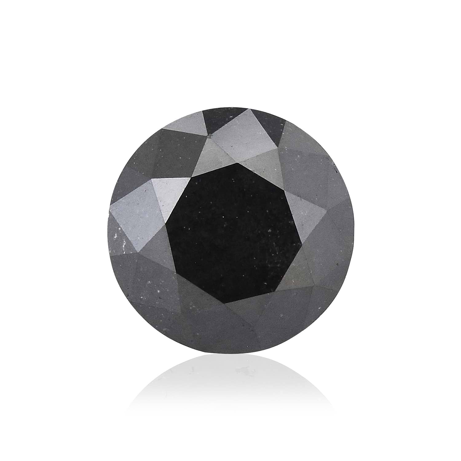1.17 Carat Fancy Black Round Brillant Diamond GIA