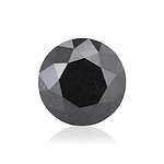 1.17 Carat Fancy Black Round Brillant Diamond  GIA
