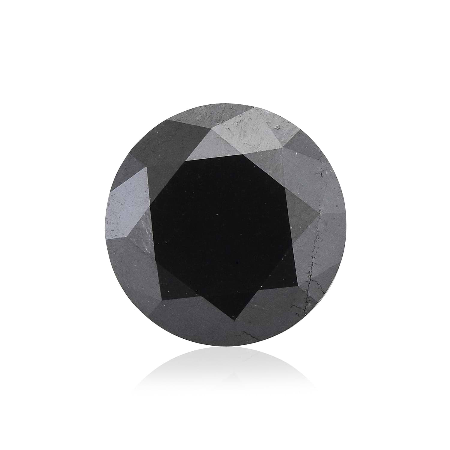 1.04 Carat Fancy Black Round Brillant Diamond GIA