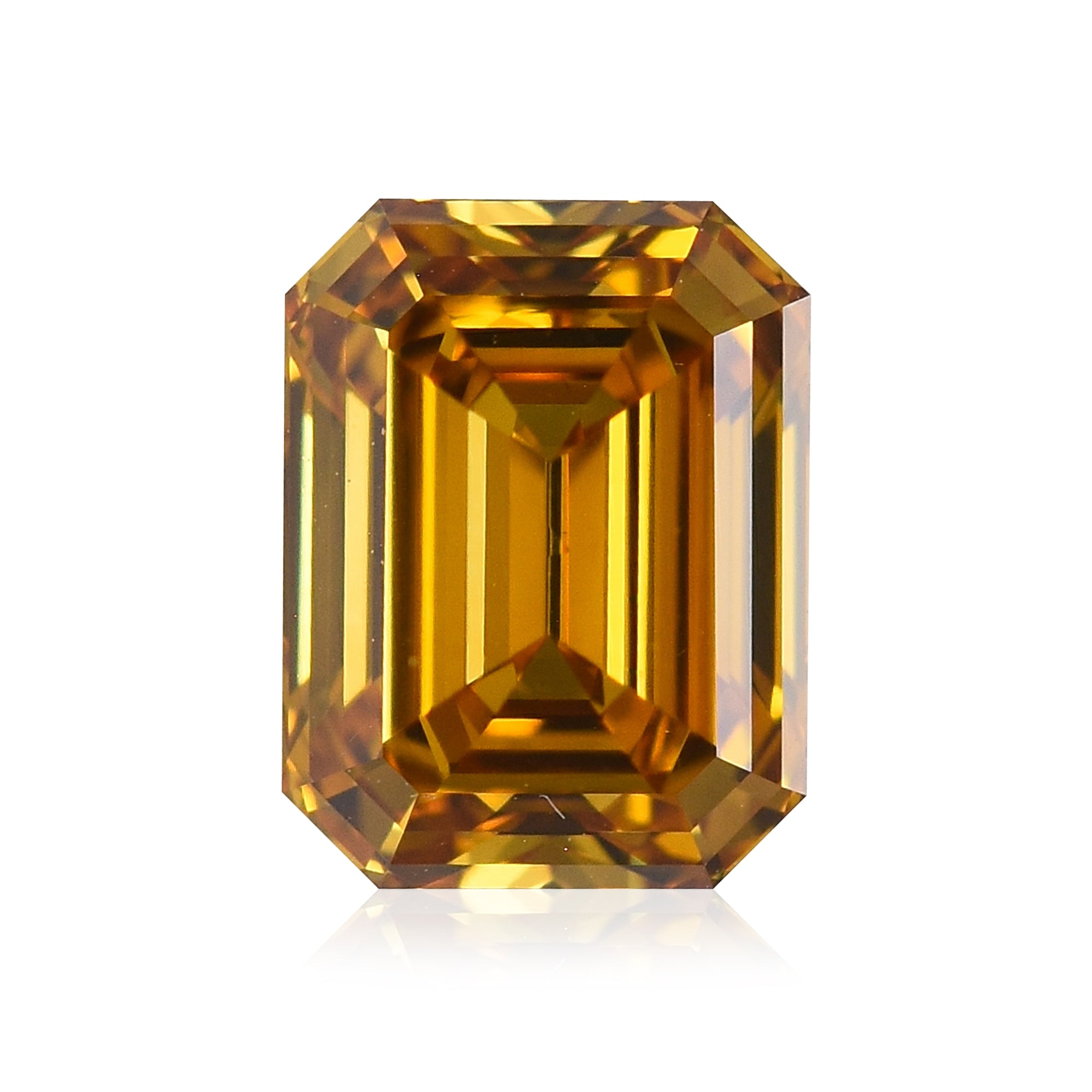 1.05 Carat Fancy Deep Yellow Orange Emerald Diamond VS1 GIA | LEIBISH