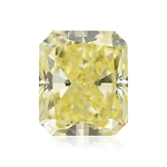 0.76 Carat Fancy Yellow Radiant Diamond SI2 GIA