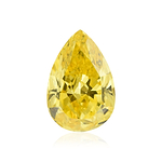 0.87 Carat Fancy Vivid Yellow Pear Diamond VS2 GIA