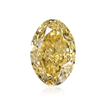 0.74 Carat Fancy Yellow Oval Diamond VVS2 GIA