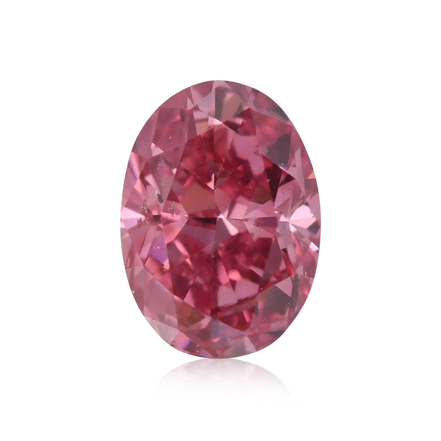 0.13 Carat Fancy Vivid Pink Oval Diamond (VS) GIA