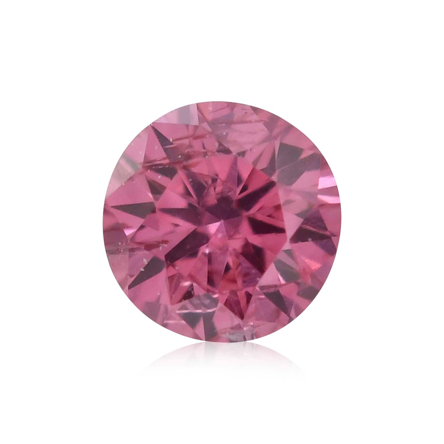 0.05 Carat Fancy Deep Purplish Pink Round Brillant Diamond (VS) GIA