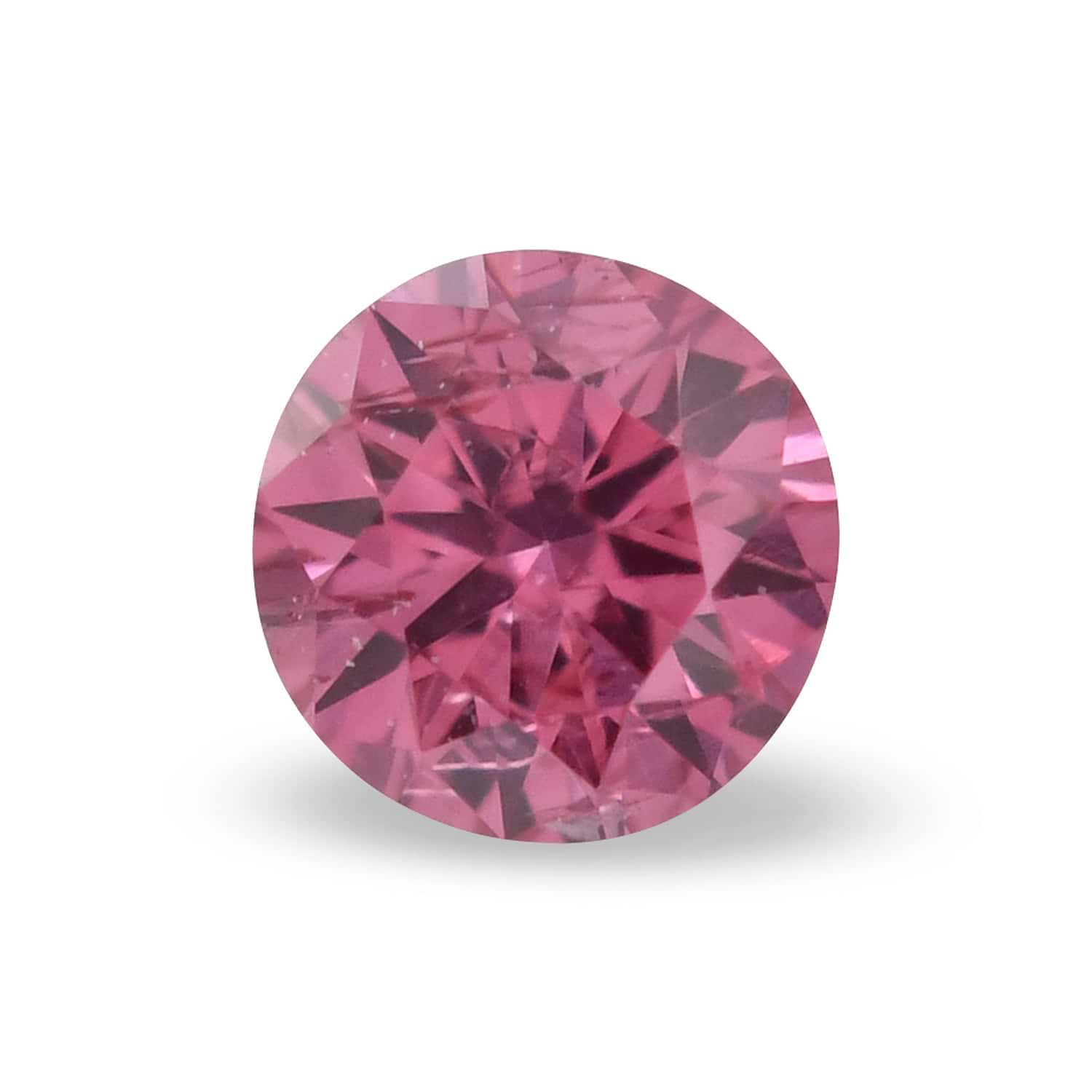 0.05 Carat Fancy Deep Purplish Pink Round Brillant Diamond (VS) GIA
