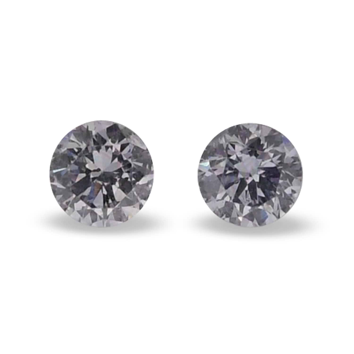 0.11 Carat Fancy Bluish Gray Round Brillant Diamonds I1 IGI