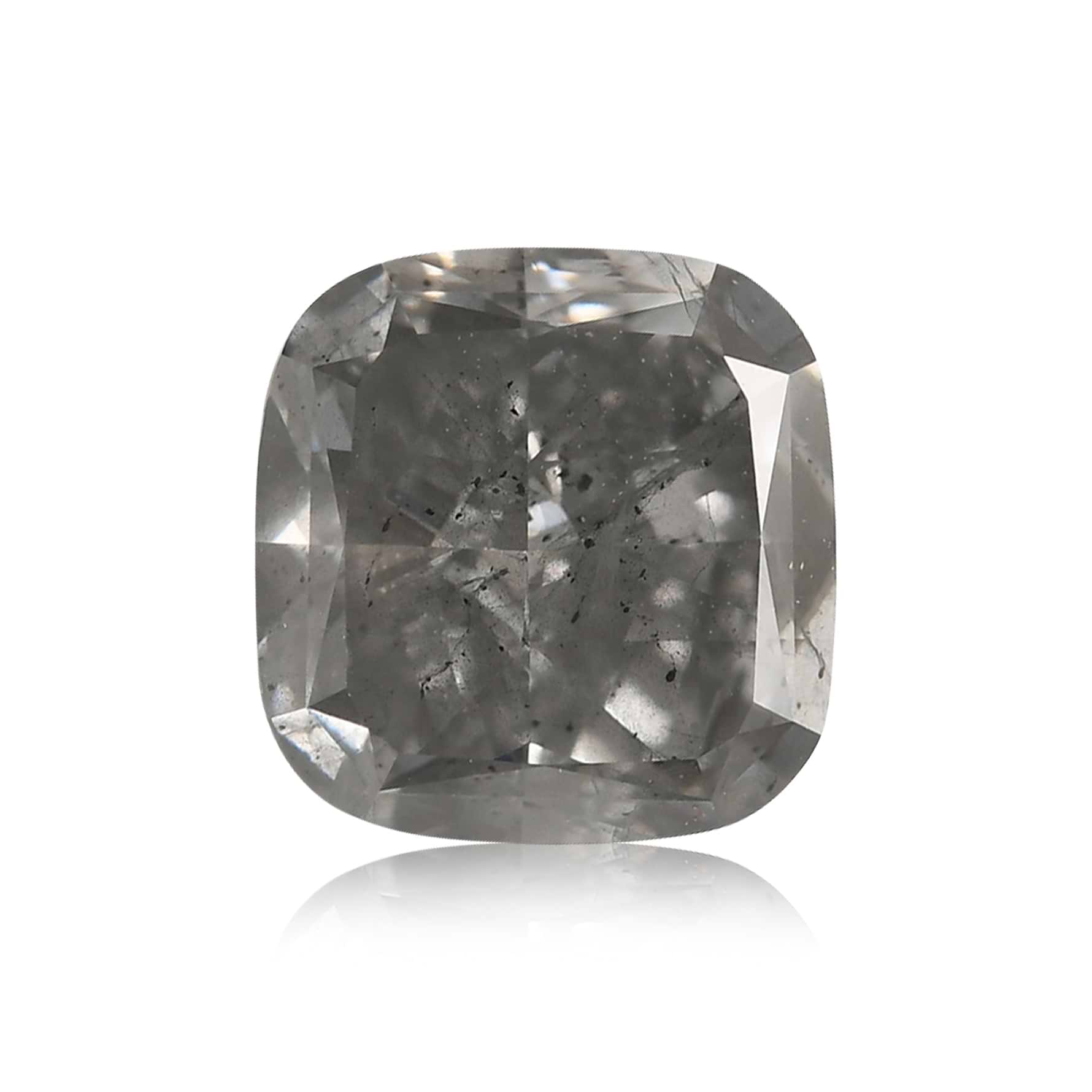 1.41 Carat Fancy Gray Cushion Diamond (I2) GIA