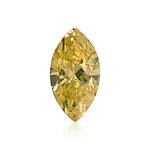 1.07 Carat Fancy Intense Yellow Marquise Diamond I1 GIA