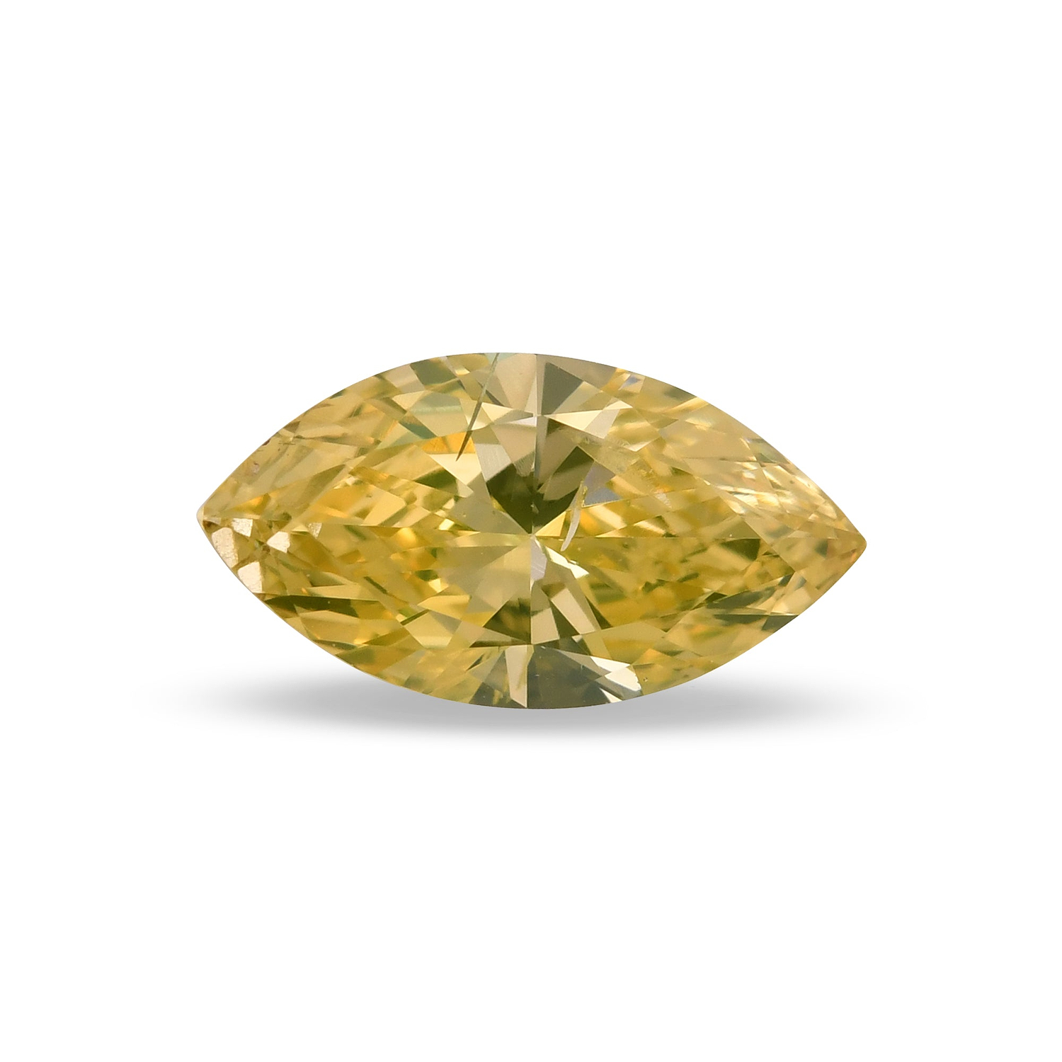 1.07 Carat Fancy Intense Yellow Marquise Diamond I1 GIA