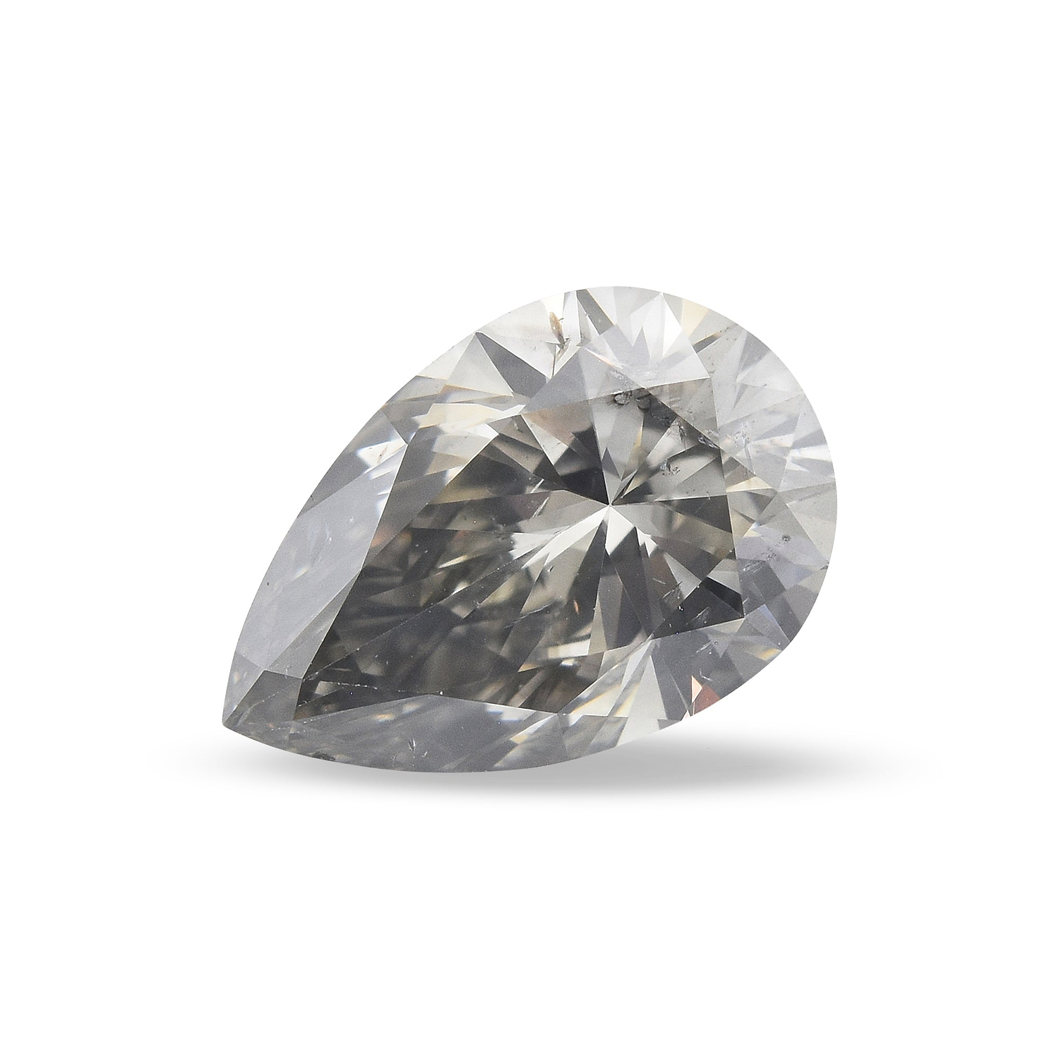 1.23 Carat Fancy Gray Pear Diamond SI2 GIA