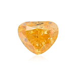 0.18 Carat Fancy Intense Yellowish Orange HEART Diamond (I2) GIA