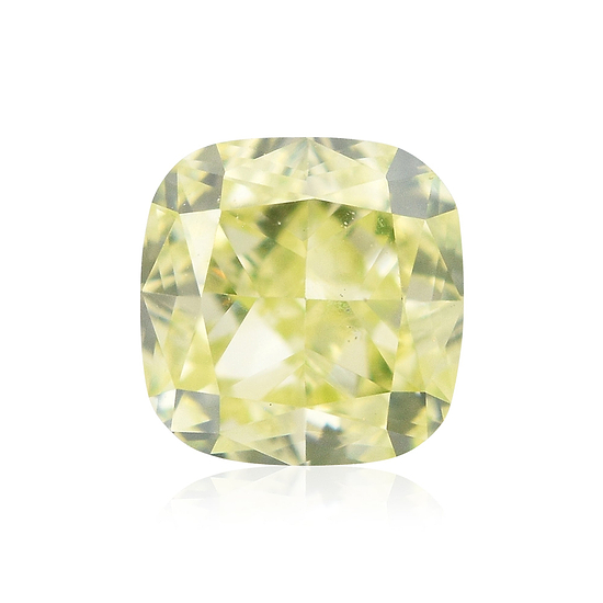 0.21 Carat Fancy Green Yellow Cushion Diamond SI1 GIA