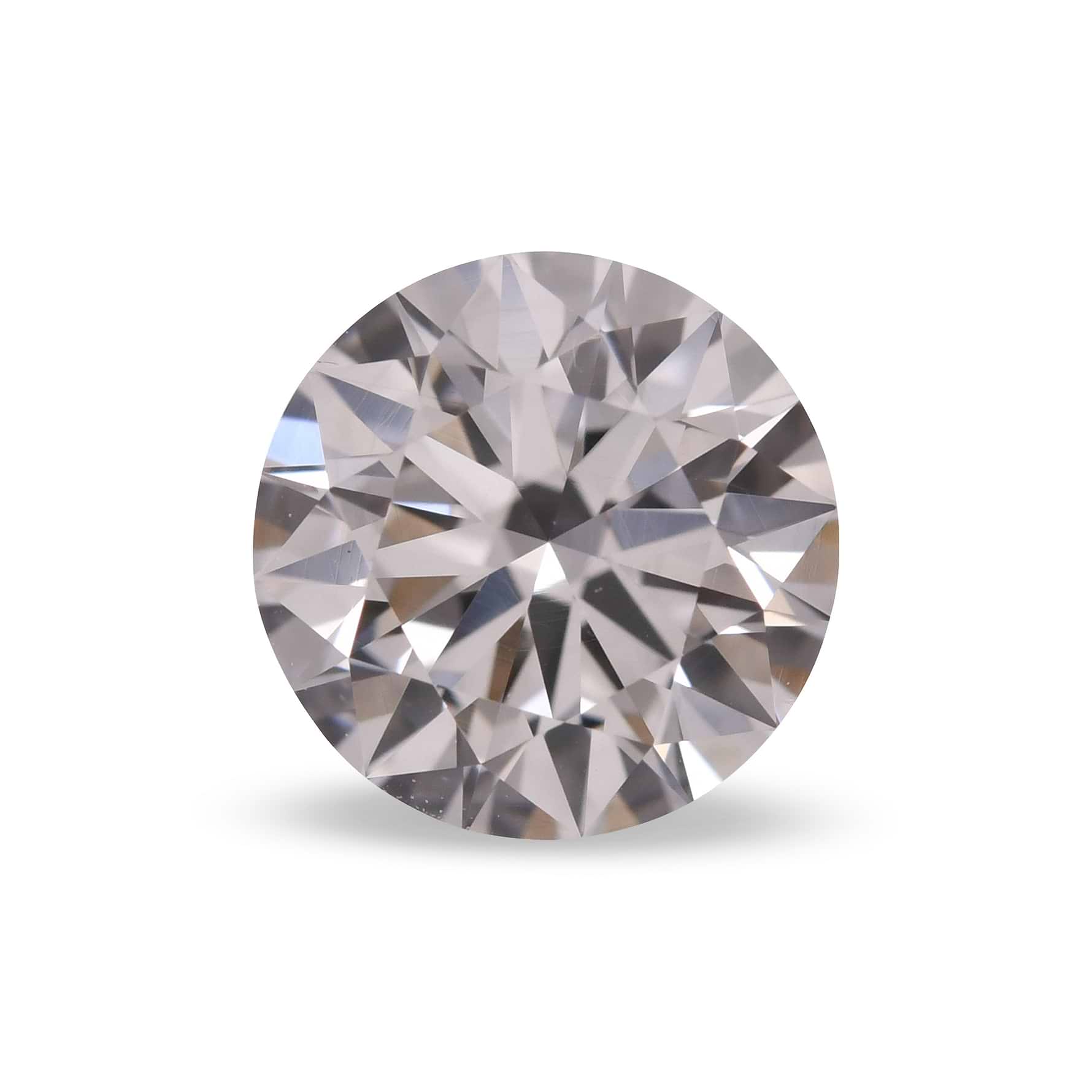 0.91 Carat Faint Pinkish Brown Round Brilliant Diamond VS2 GIA