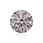 0.91 Carat Faint Pinkish Brown Round Brillant Diamond VS2 GIA