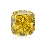 0.56 Carat Fancy Deep Brownish Yellow Cushion Diamond SI2 GIA