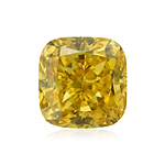0.45 Carat Fancy Deep Orangy Yellow Cushion Diamond SI1 GIA