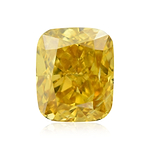 0.62 Carat Fancy Deep Brownish Yellow Cushion Diamond I1 GIA