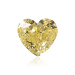 0.50 Carat Fancy Yellow HEART Diamond VS2 GIA