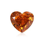0.70 Carat Fancy Deep Yellowish Orange HEART Diamond I1 GIA