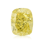 0.72 Carat Fancy Intense Yellow Cushion Diamond SI2 GIA
