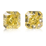 1.31 Carat Fancy Yellow Radiant Diamonds VS2