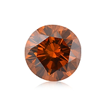0.83 Carat Fancy Deep Brownish Orange Round Brillant Diamond SI2 GIA