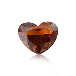 1.00 Carat Fancy Deep Brownish Orange HEART Diamond SI2 GIA