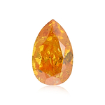 1.69 Carat Fancy Vivid Yellowish Orange Pear Diamond (I1) GIA