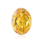 0.51 Carat Fancy Vivid Orangy Yellow Oval Diamond SI1 GIA