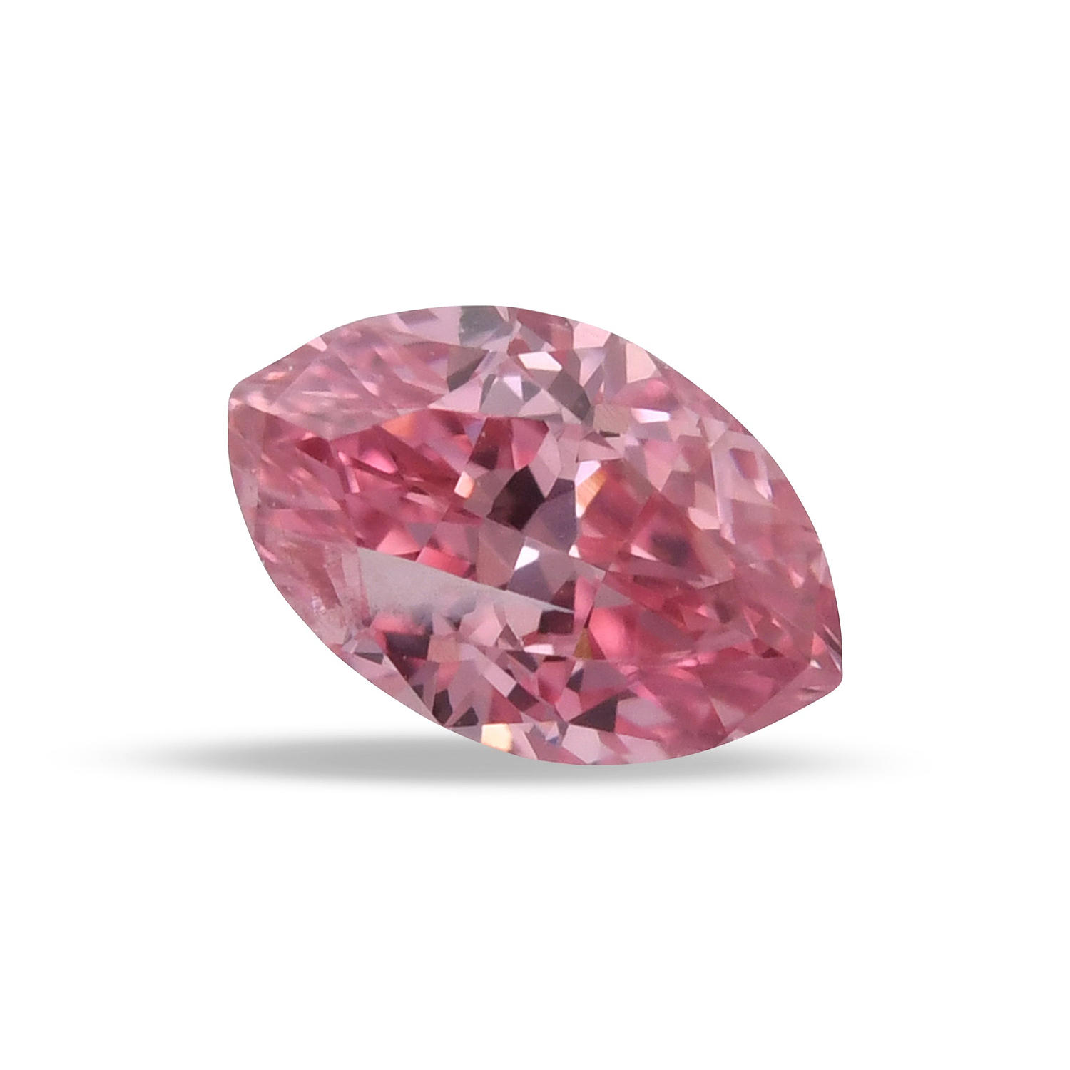 0.23 Carat Fancy Vivid Pink Marquise Diamond (I2) GIA