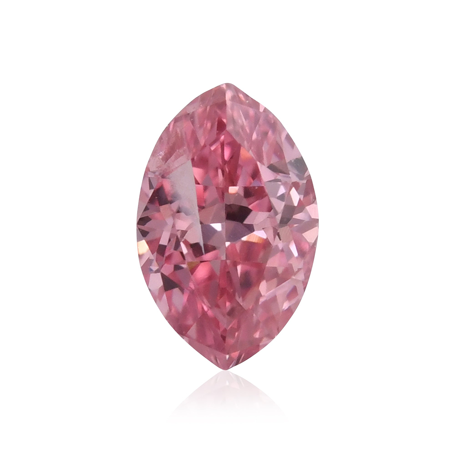 0.23 Carat Fancy Vivid Pink Marquise Diamond (I2) GIA