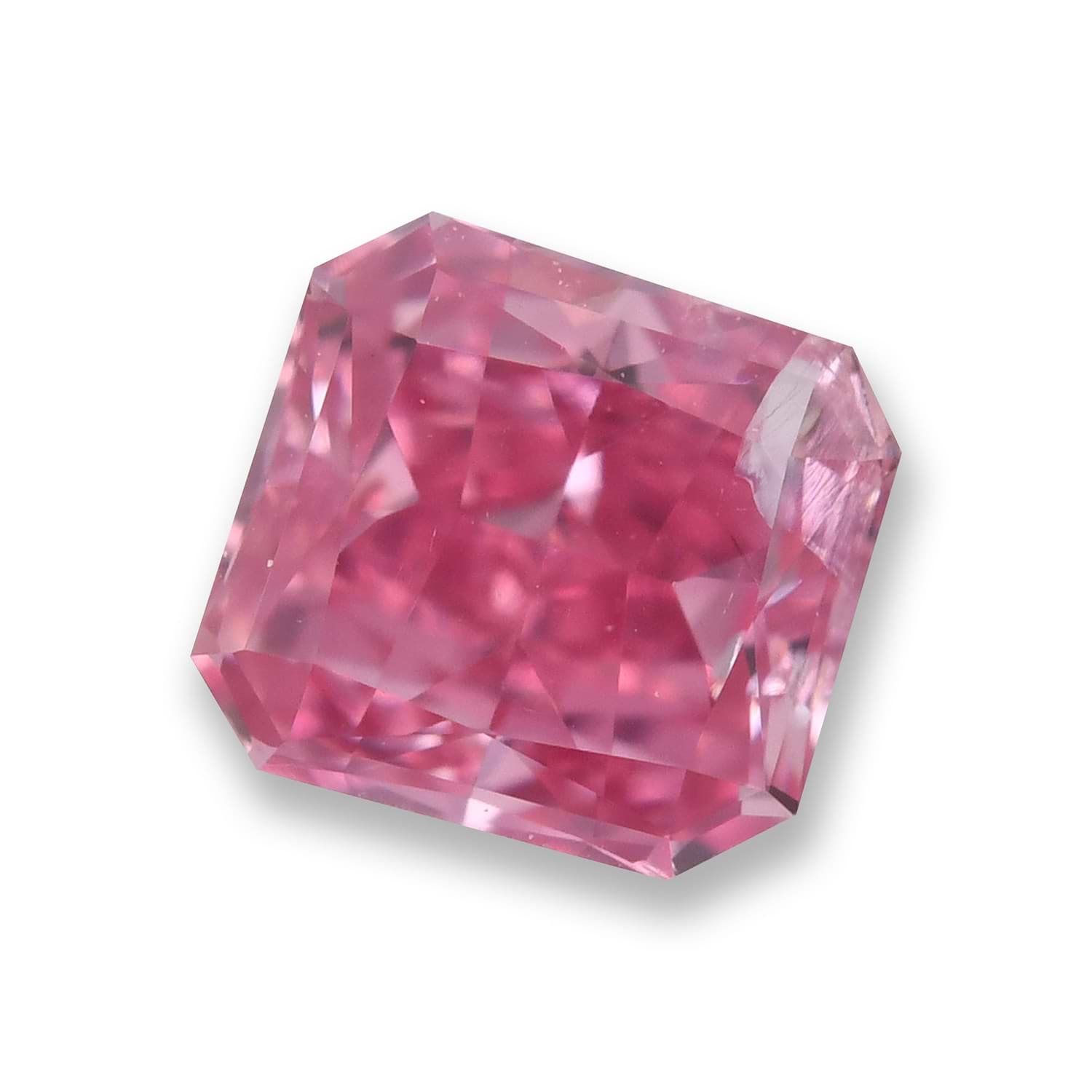 0.22 Carat Fancy Vivid Purplish Pink Radiant Diamond I2 GIA