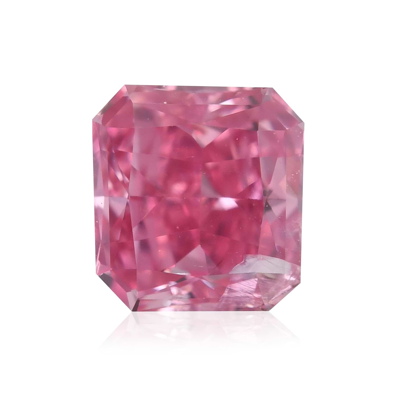 0.22 Carat Fancy Vivid Purplish Pink Radiant Diamond I2 GIA