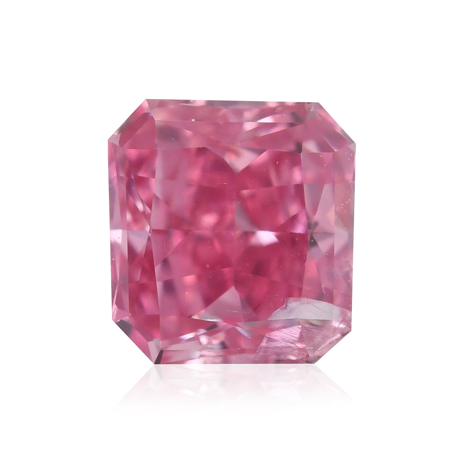 0.22 Carat Fancy Vivid Purplish Pink Radiant Diamond I2 GIA