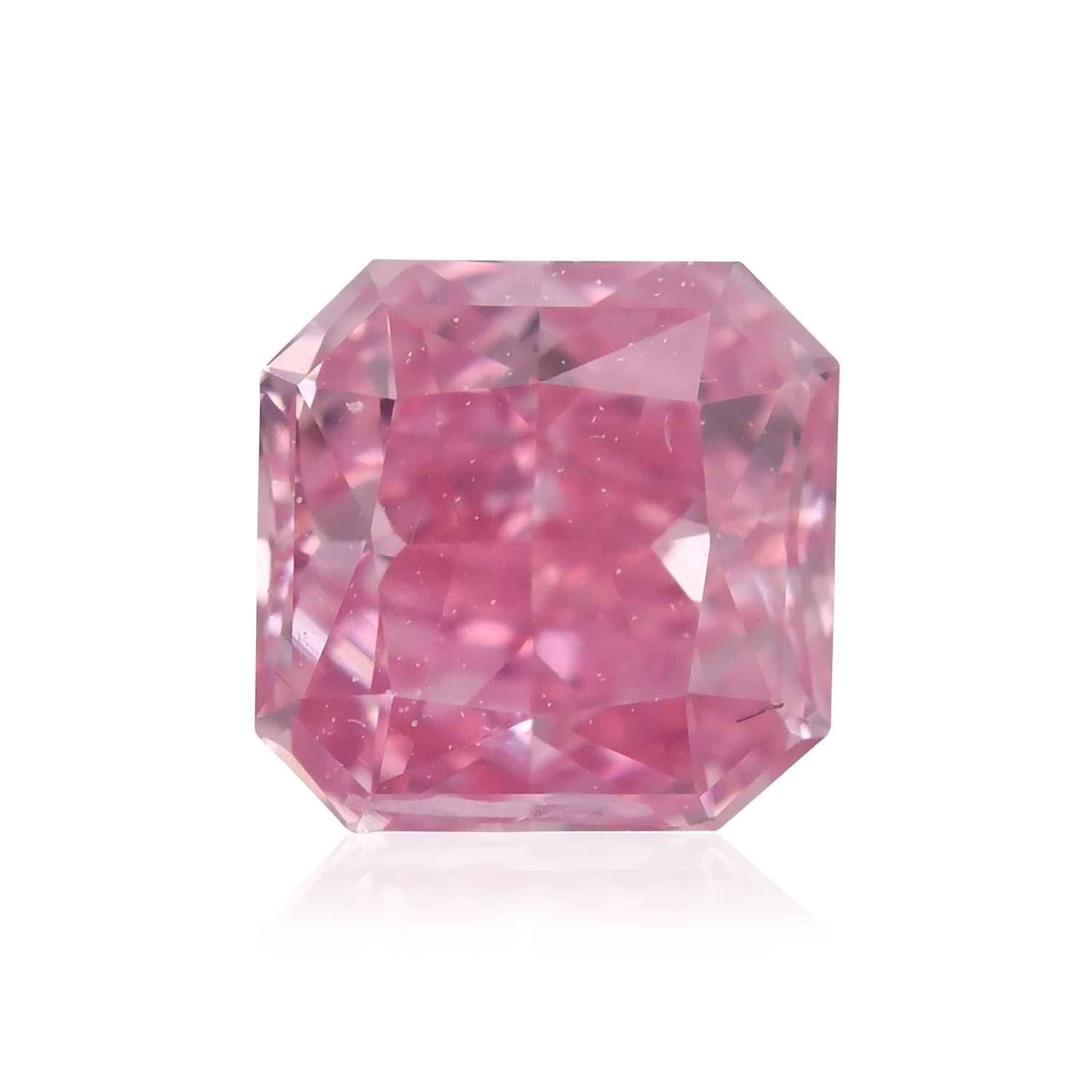 0.30 Carat Fancy Vivid Purplish Pink Radiant Diamond I2 GIA