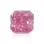 0.30 Carat Fancy Vivid Purplish Pink Radiant Diamond I2 GIA
