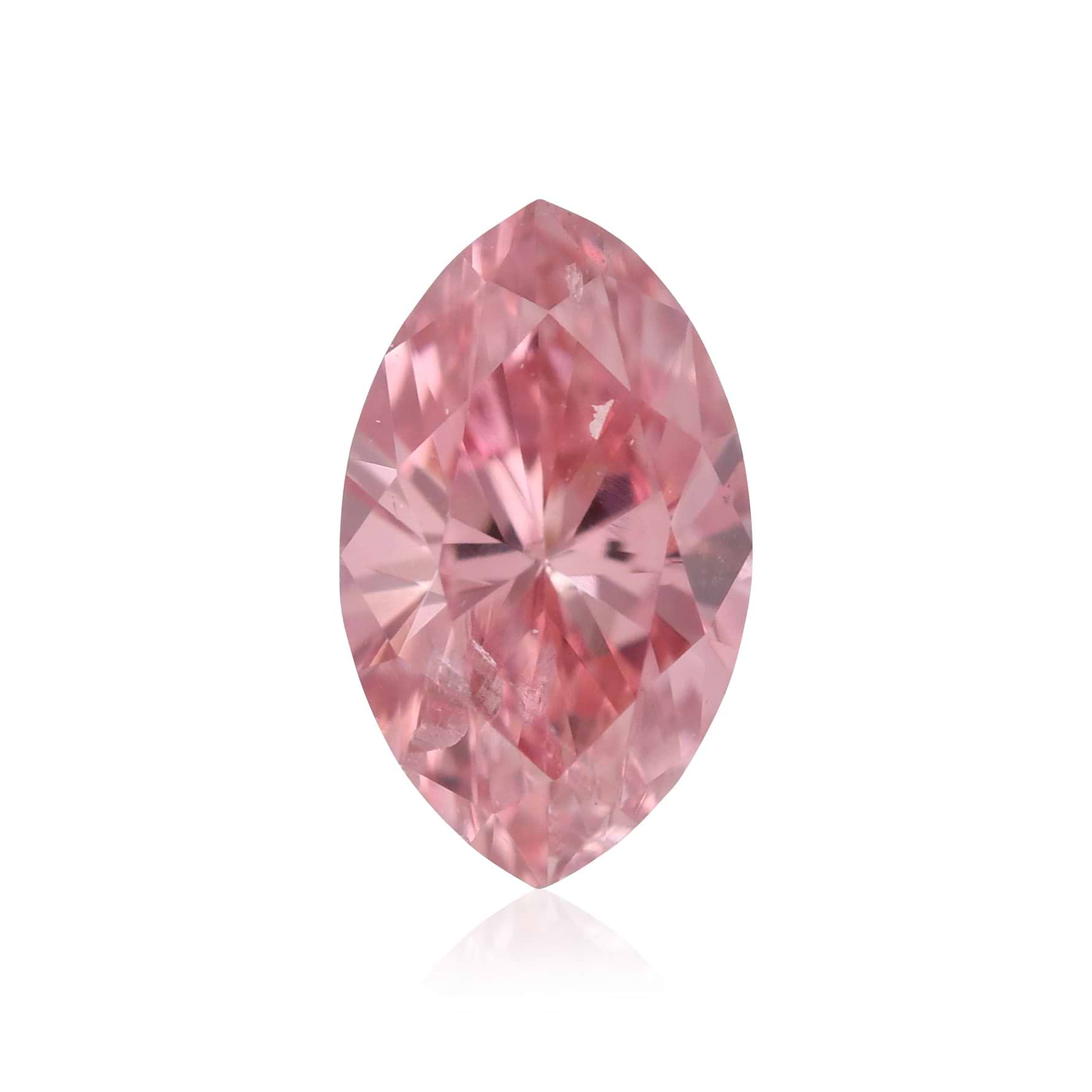 0.18 Carat Fancy Intense Pink Marquise Diamond (I2) GIA