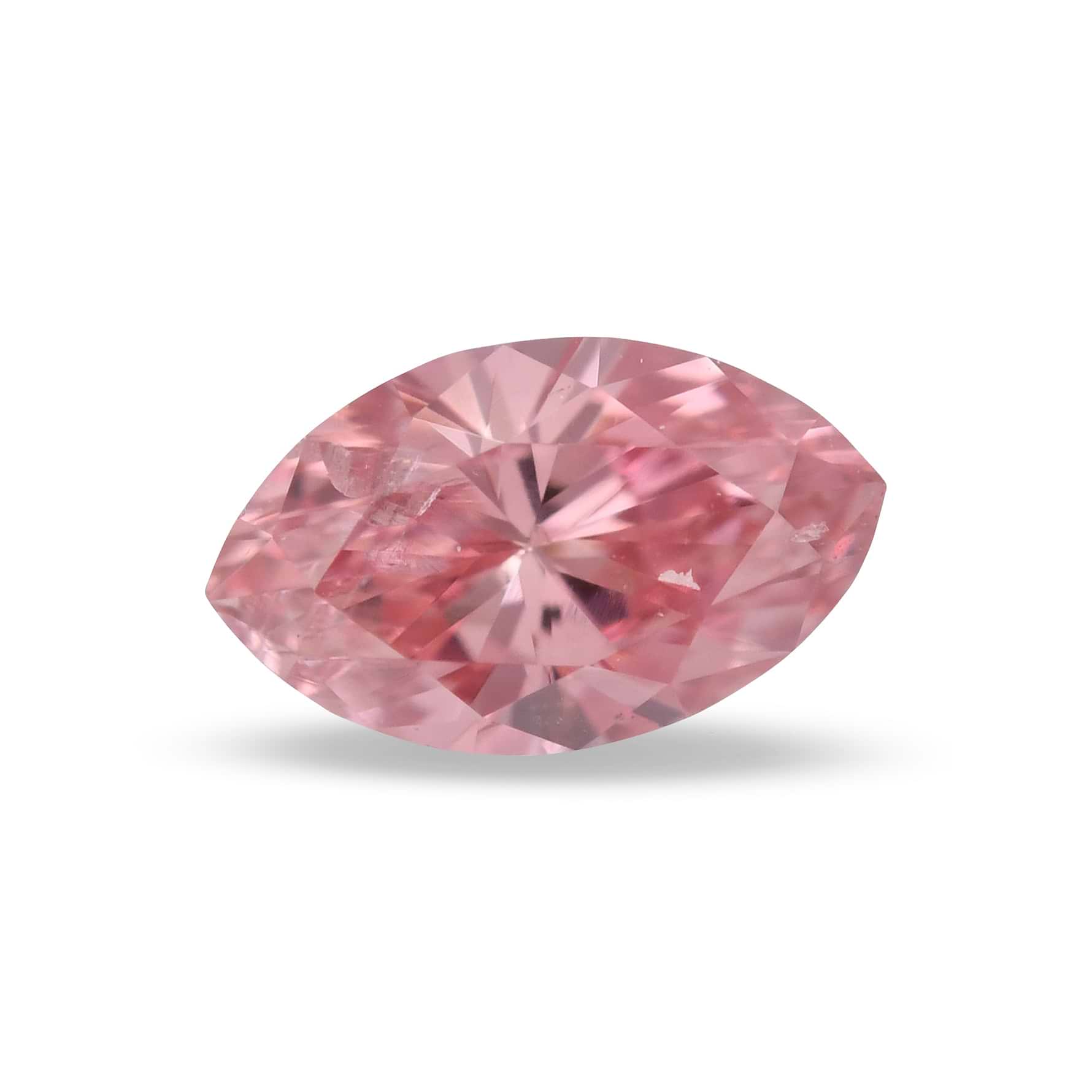 0.18 Carat Fancy Intense Pink Marquise Diamond (I2) GIA