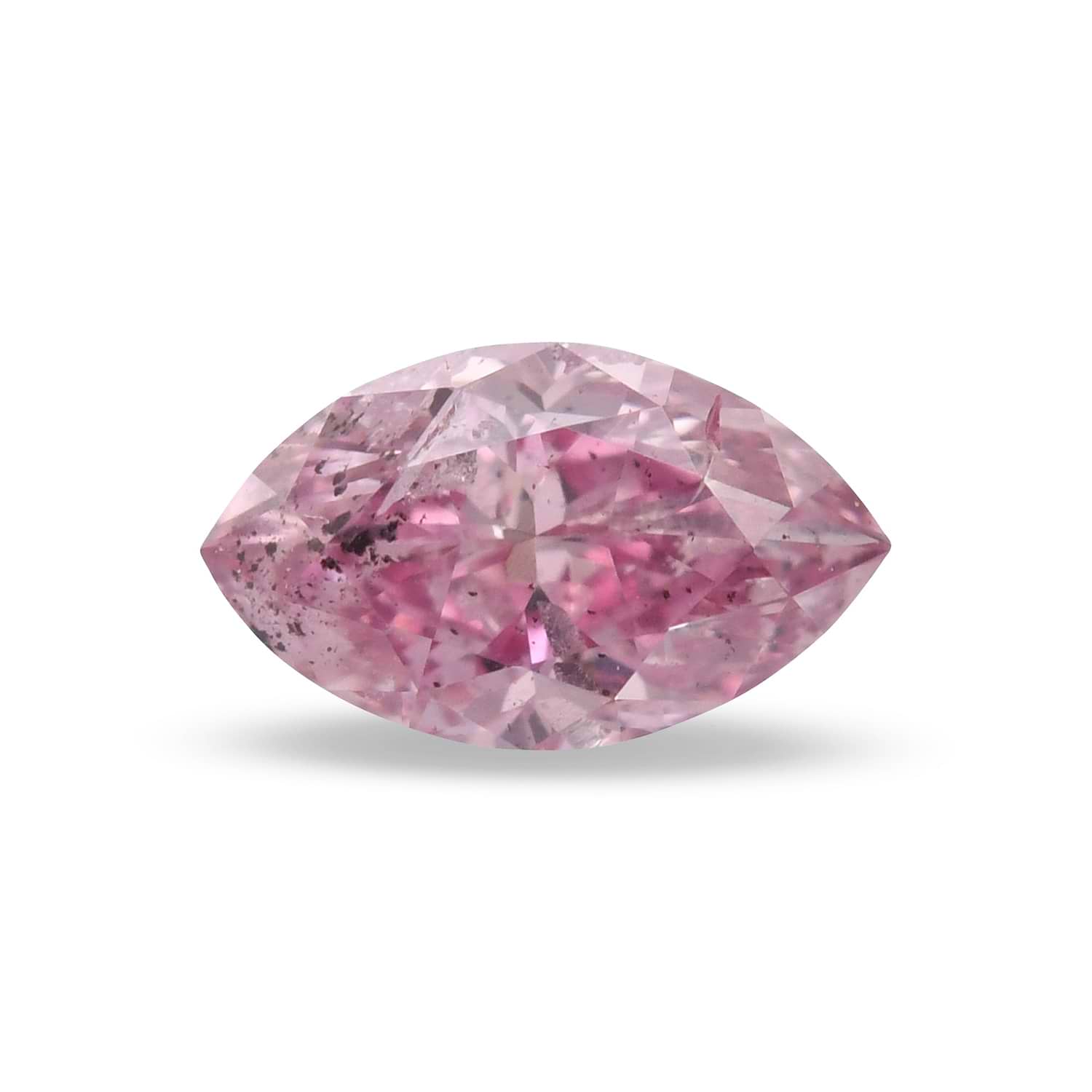 0.21 Carat Fancy Intense Purple Pink Marquise Diamond (I2) GIA