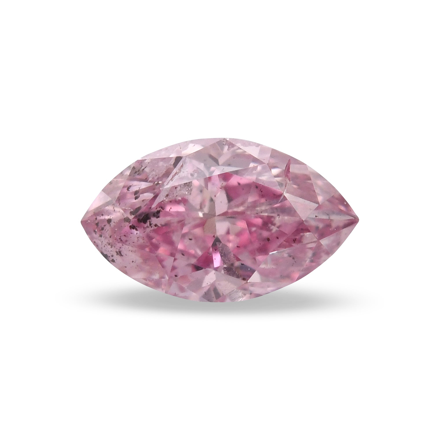 0.21 Carat Fancy Intense Purple Pink Marquise Diamond (I2) GIA