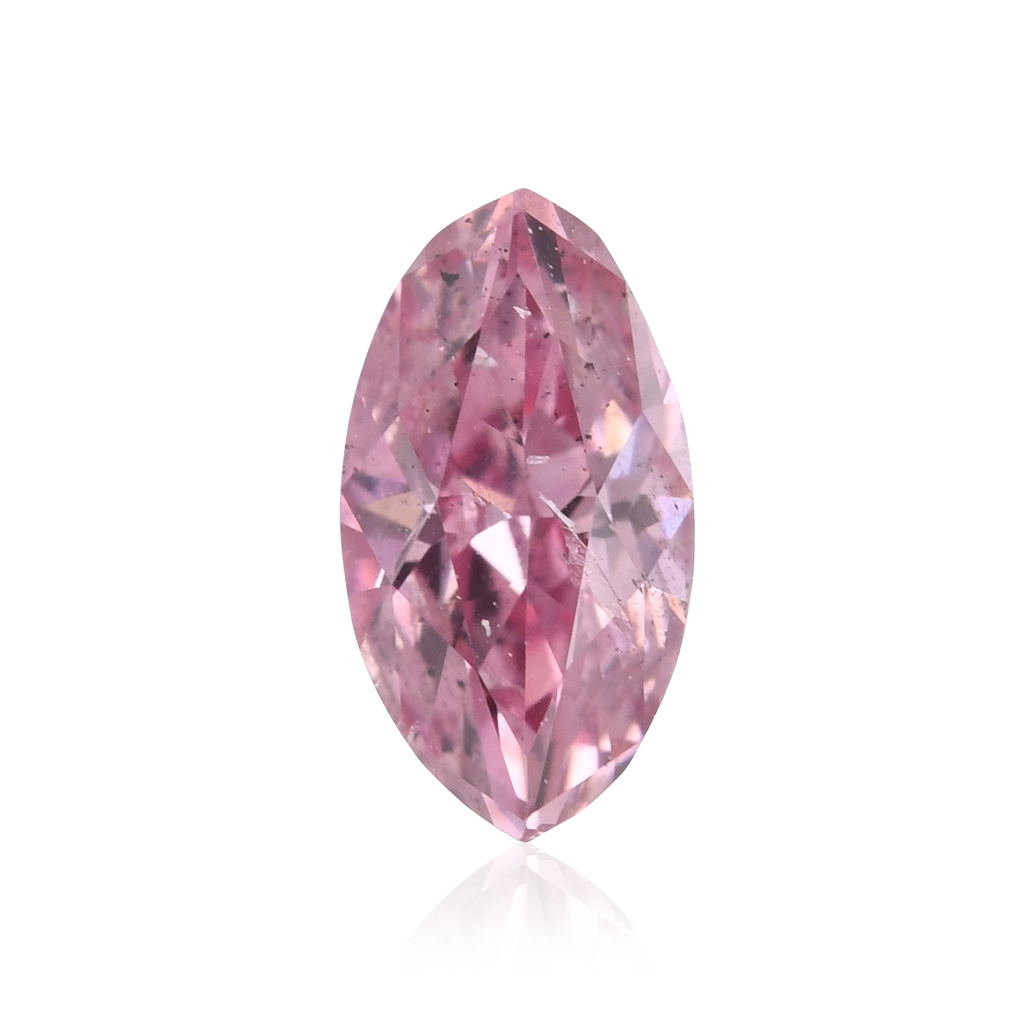 0.23 Carat Fancy Intense Purple Pink Marquise Diamond (I2) GIA
